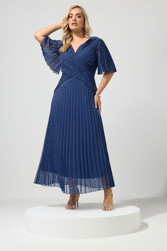 Yours Robe Cachecœur Longue Plissée Bleuesize 52 - Yours London - Modalova