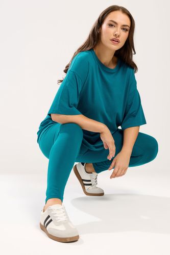 Tshirt Long Décontracté Bleu Sarcelle Size 44 - Yours - Modalova