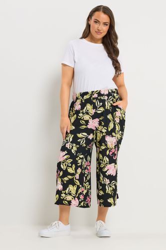 Culottes Texturées Noires À Fleurs Size 58-60 - Yours - Modalova