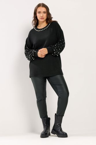 Pull Noir Orné De Perles Size 48 - Yours - Modalova