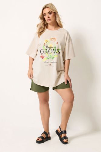Tshirt Marron Naturel « Happiness Grows » Size 44 - Yours - Modalova