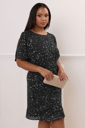 Luxe Robe Coupe Droite Noire À Sequinssize 46 - Luxe: Ultimate Embellishment - Modalova