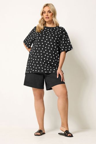 Tshirt Oversize Noir À Motif Tache Size 42 - Yours - Modalova
