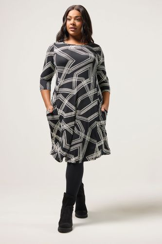 Robe Noire À Poches Imprimé Abstrait Size 44 - Yours - Modalova