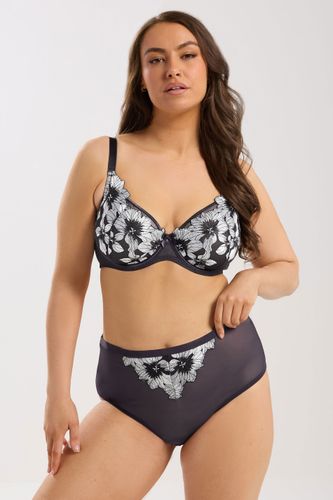 Culottes Couvrantes En Tulle Et Dentelle À Fleurs Violette Size 46-48 - Yours - Modalova