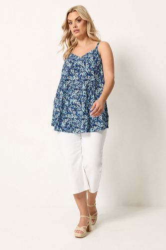 Débardeur Bleu À Fleurs Size 62-64 - Yours - Modalova