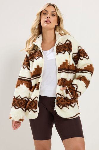Veste Polaire Fairisle Borg Marron Chocolat Size 50-52 - Yours - Modalova