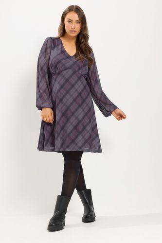 Robe Milongue En Mesh Violet À Carreaux Size 40 - Yours - Modalova