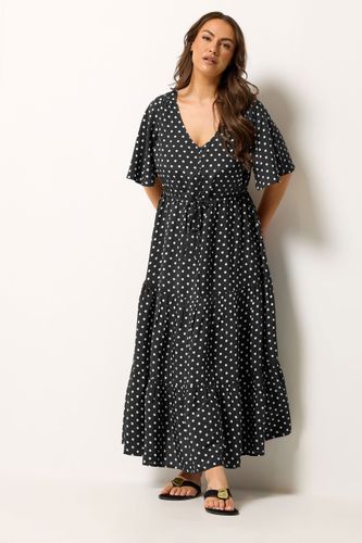 Robe Étagée Noire À Pois Size 44 - Yours - Modalova