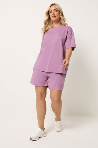 Ensemble Tshirt Et Short En Molleton Violet Size 46 - Yours - Modalova