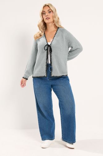 Cardigan Gris À Nouer Sur Le Devant Size 42-44 - Yours - Modalova
