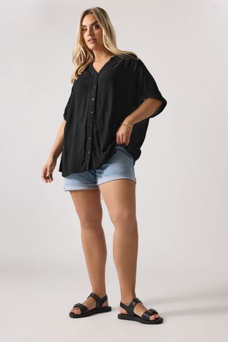 Curve Blouse Noire Texturée Size 42 - Yours - Modalova