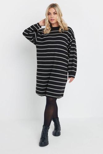 Robe Pull À Rayures Noires Et Grises Size 50-52 - Yours - Modalova