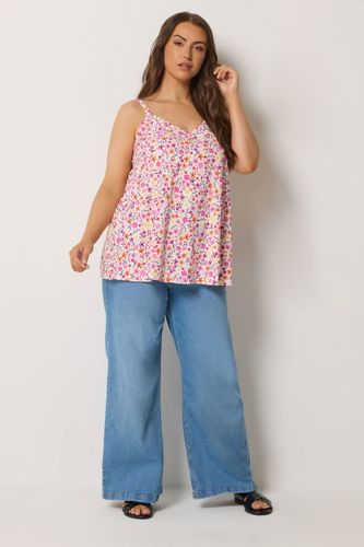 Débardeur Trapèze Blanc À Fleurs Size 42 - Yours - Modalova
