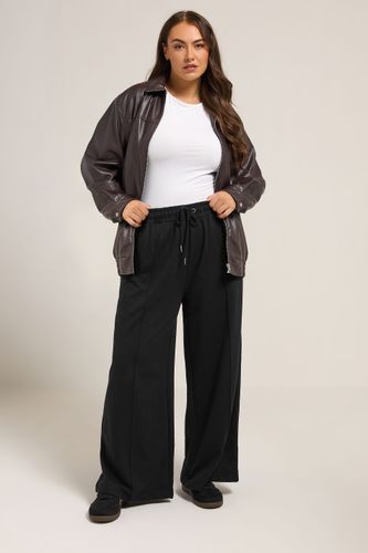 Jogging Noir Coupe Wide Leg En Coton Mixte Size Regular > 62-64 - Yours - Modalova