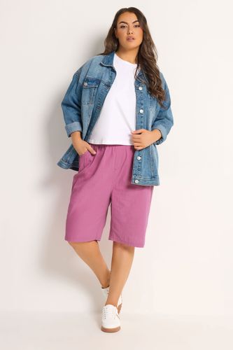 Short En Coton Léger Rose Vif Size 44 - Yours - Modalova