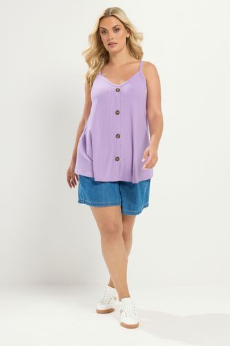 Débardeur Évasé Lilas Violet En Maille Côtelée Size 42 - Yours - Modalova