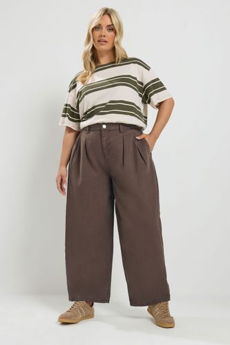 Jean Barrel Marron Chocolat Plissé Size 42 - Yours - Modalova
