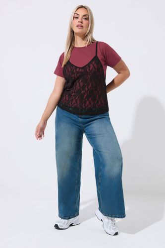Caraco Rouge Foncé En Dentelle Size 46 - Limited Collection - Modalova
