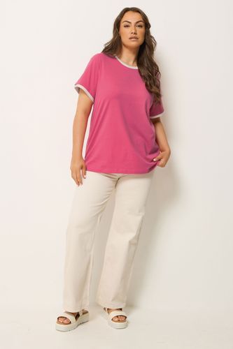 Tshirt Rose À Bordures Contrastantes Size 62-64 - Yours - Modalova
