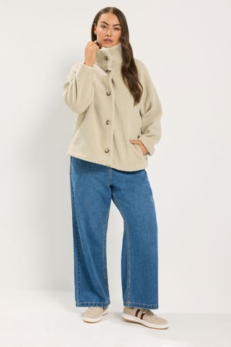 Veste À Col Cheminée En Imitation Mouton Ivoire Size 58-60 - Yours - Modalova