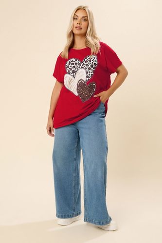 Haut Rouge À Détails Fendus « California » Size 44 - Yours - Modalova