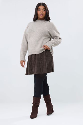 Minijupe À Carreaux Marron Size 48 - Yours - Modalova
