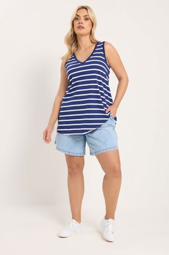 Débardeur Bleu Marine À Rayures Size 66-68 - Yours - Modalova