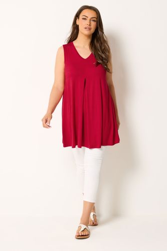 Débardeur Rouge Plissé Sur Le Devant Size 46 - Yours - Modalova