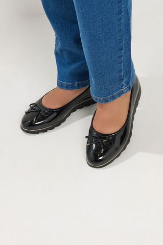 Ballerines Noires Vernies, Coupe Large E Size 42E - Yours - Modalova