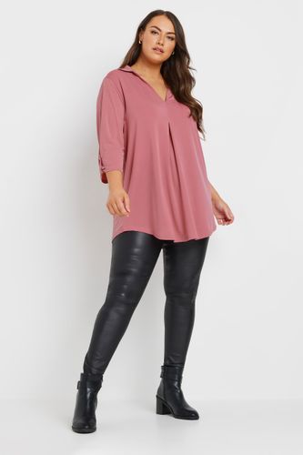 Top Rose Plissé Volanté En Jersey Size 44 - Yours - Modalova