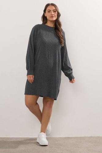 Robe Tunique Texturée Gris Anthracite Size 48 - Yours - Modalova