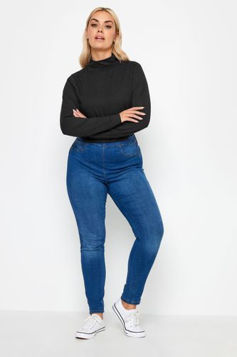 Col Roulé Noir Manches Longues En Coton Size 48 - Yours - Modalova