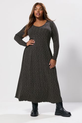 Robe Longue Côtelée Grise Chinée Size 48 - Yours - Modalova
