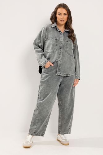 Chemise En Denim Gris Size 58-60 - Yours - Modalova