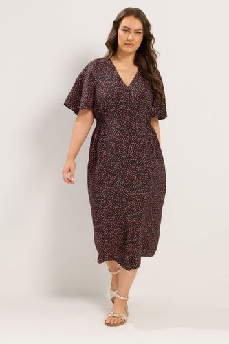 Robe Noire À Fleurs Size 50-52 - Yours - Modalova