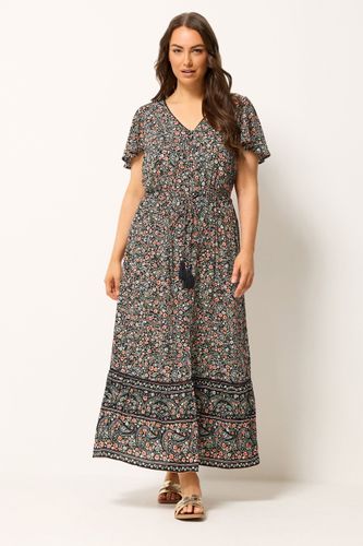 Robe Noire À Petites Fleurs Avec Bordure Size 44 - Yours - Modalova