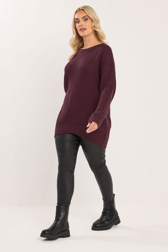 Pull En Maille Essentiel Violet Foncé Size 54-56 - Yours - Modalova