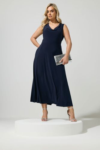 Yours Robe Longue Bleu Marine Drapée Sur Le Devantsize 46 - Yours London - Modalova