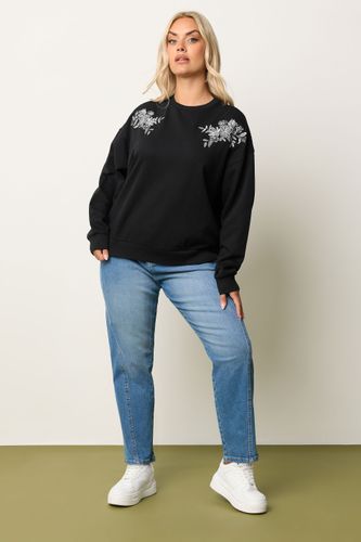 Sweatshirt Brodé Noir Size 48 - Yours - Modalova