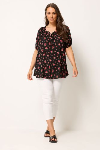 Top Bardot Noir À Petites Fleurs Size 44 - Yours - Modalova