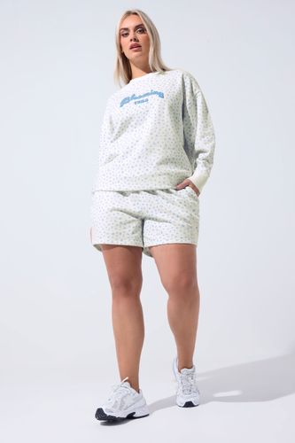 Shot De Jogging Blanc À Petites Fleurs Size 42 - Limited Collection - Modalova