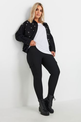 Legging Noir Coupe Cargo À Poches Size 52 - Yours - Modalova