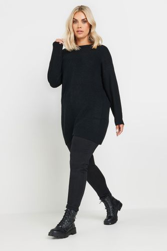 Pull Noir Long Nervuré En Maillesize 42-44 - Yours - Modalova