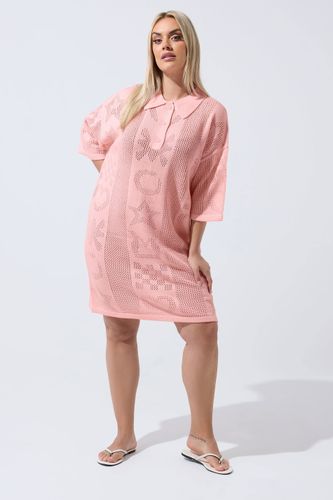 Robe De Plage Rose En Maille Size 58-60 - Limited Collection - Modalova