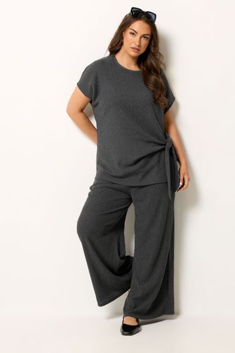 Tshirt Gris À Nœud Sur Le Côté Size 48 - Yours - Modalova