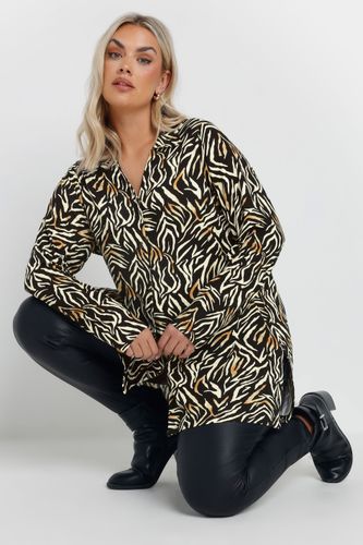 Chemise Noire À Imprimé Zèbre Size 44 - Yours - Modalova