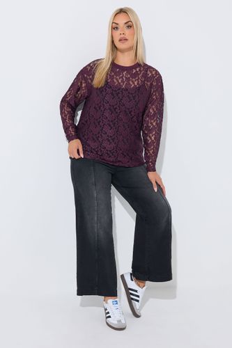 Top Violet En Maille À Manches Longues En Dentelle Size 48 - Limited Collection - Modalova