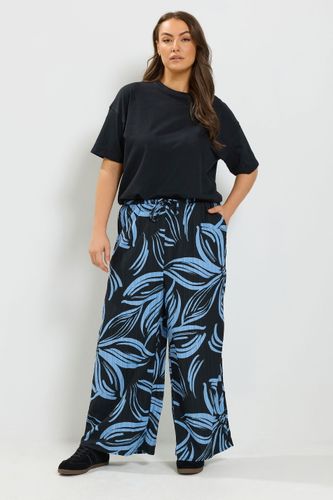 Pantalon Large Bleu À Fleurs Size 76Cm > 44 - Yours - Modalova