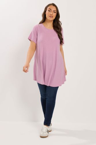 Tshirt Évasé Rose Scintillant Size 48 - Yours - Modalova